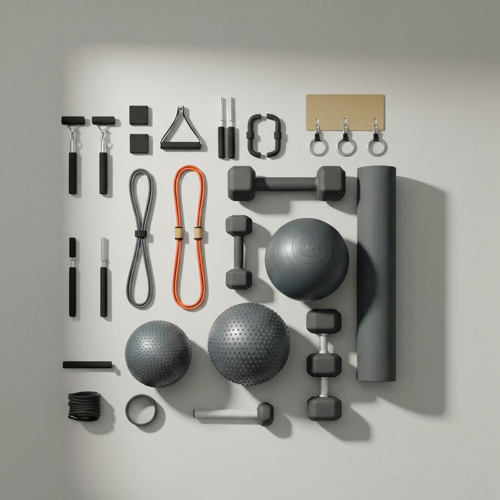 Anordnung professioneller Trainingsgeräte
